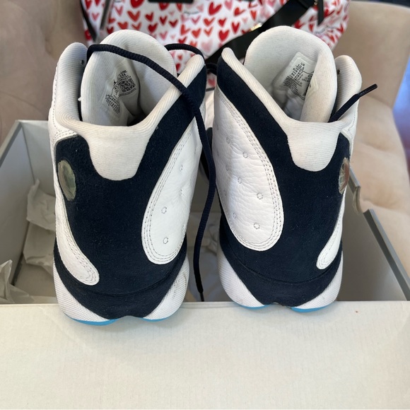 Men’s Air Jordan 13 Retro White French Blue Black Multi Basketball Shoes - Picture 7 of 15